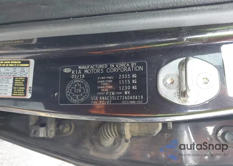 2018 Kia Stinger Gt2 z USA, uszkodzony, nr VIN KNAE55LC7J6040419